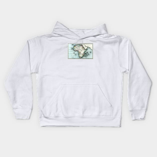 1830 Map of Africa Kids Hoodie by historicimage